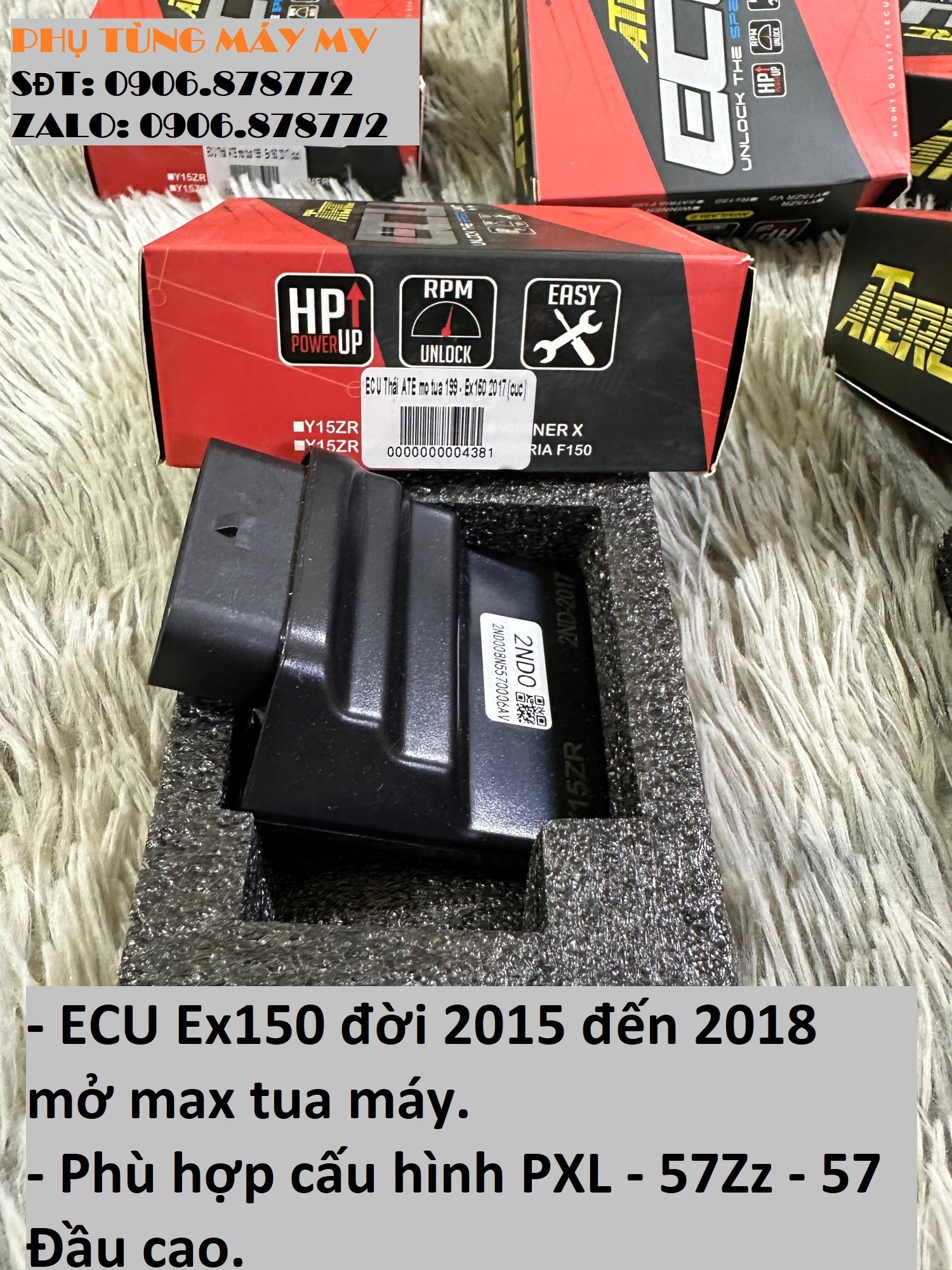 Ecu ATE mở max tua dành cho xe Ex150/Winner