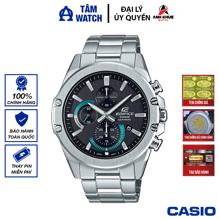 Đồng hồ nam dây kim loại Casio Edifice chính hãng Anh Khuê EFR-S567D-1AVUDF (45mm)