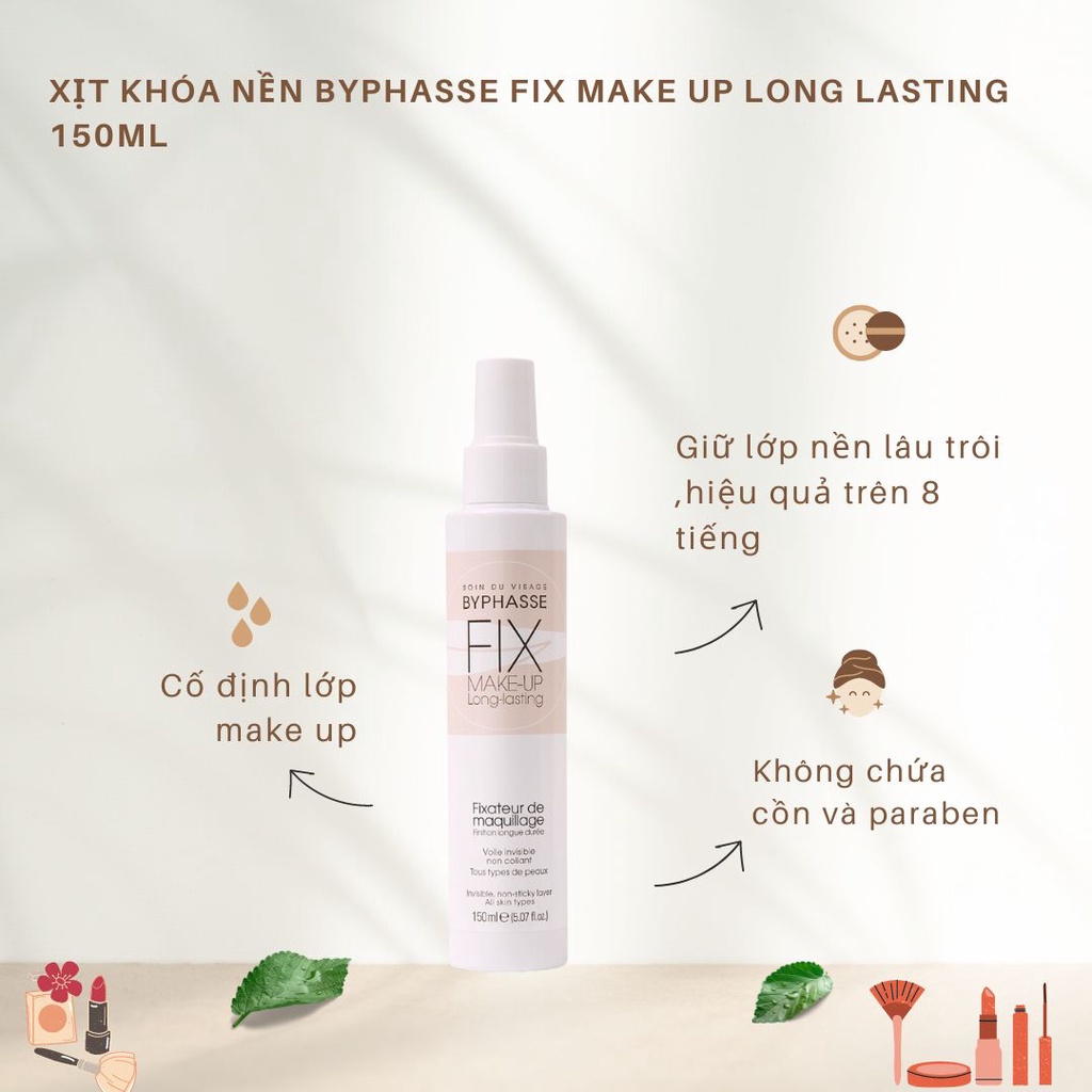 Xịt khóa nền Byphasse Fix Make Up Long Lasting 150ML