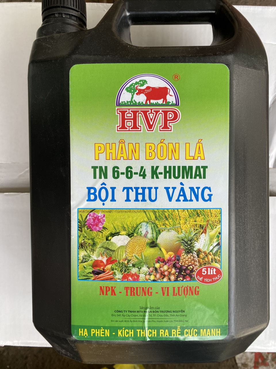Phân bón HVP TN 6-6-4 K-Humat can 5lit