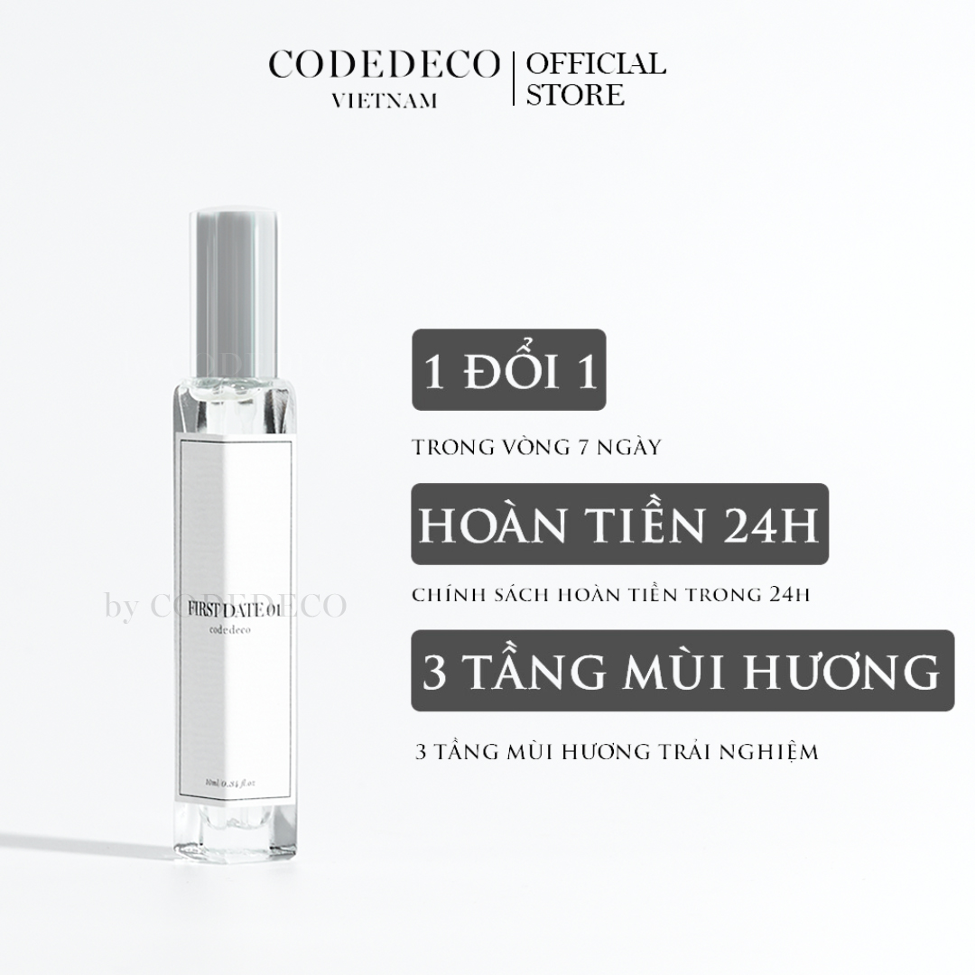 Tinh dầu nước hoa CODEDECO First Date 01 10ml - dạng xịt