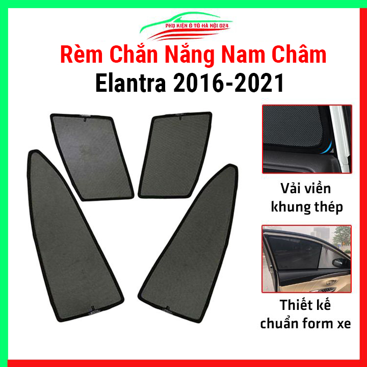 Bộ rèm che nắng ô tô nam châm theo xe Elantra 2016-2021 chắn nắng cản bụi, bảo vệ xe hơi