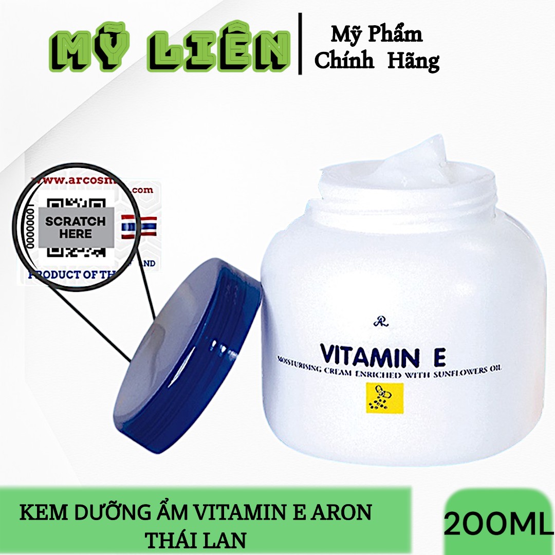 Kem Vitamin E dưỡng ẩm trắng da Thái Lan 200G
