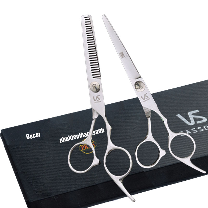 Bộ 2 Kéo Cắt Và Tỉa Tóc Cao Cấp VS ( Bộ 2 cái màu Trắng)