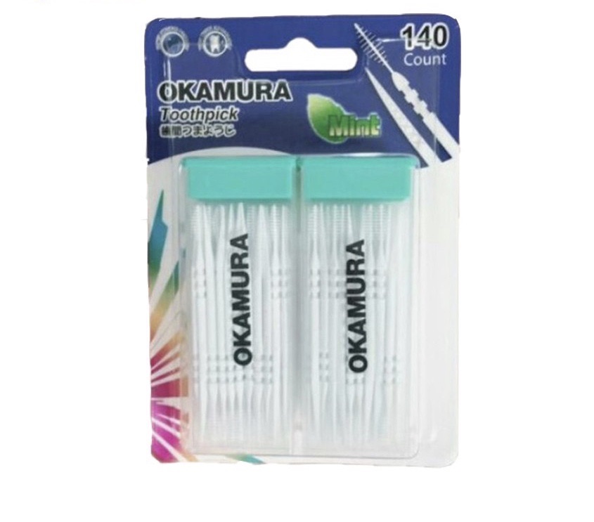 [HCM]Okamura - Tăm nhựa Okamura chất lượng Nhật Bản 140 cây