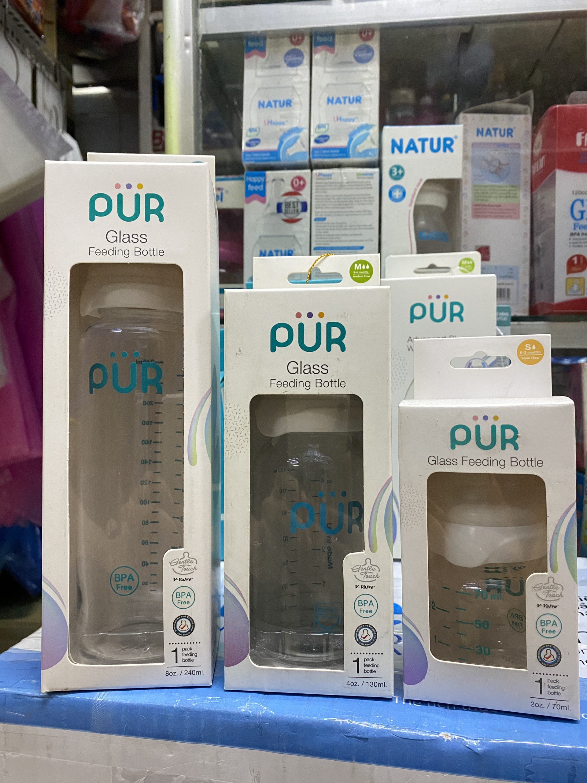 Bình sữa Pur thủy tinh 60ml, 130ml , 240ml