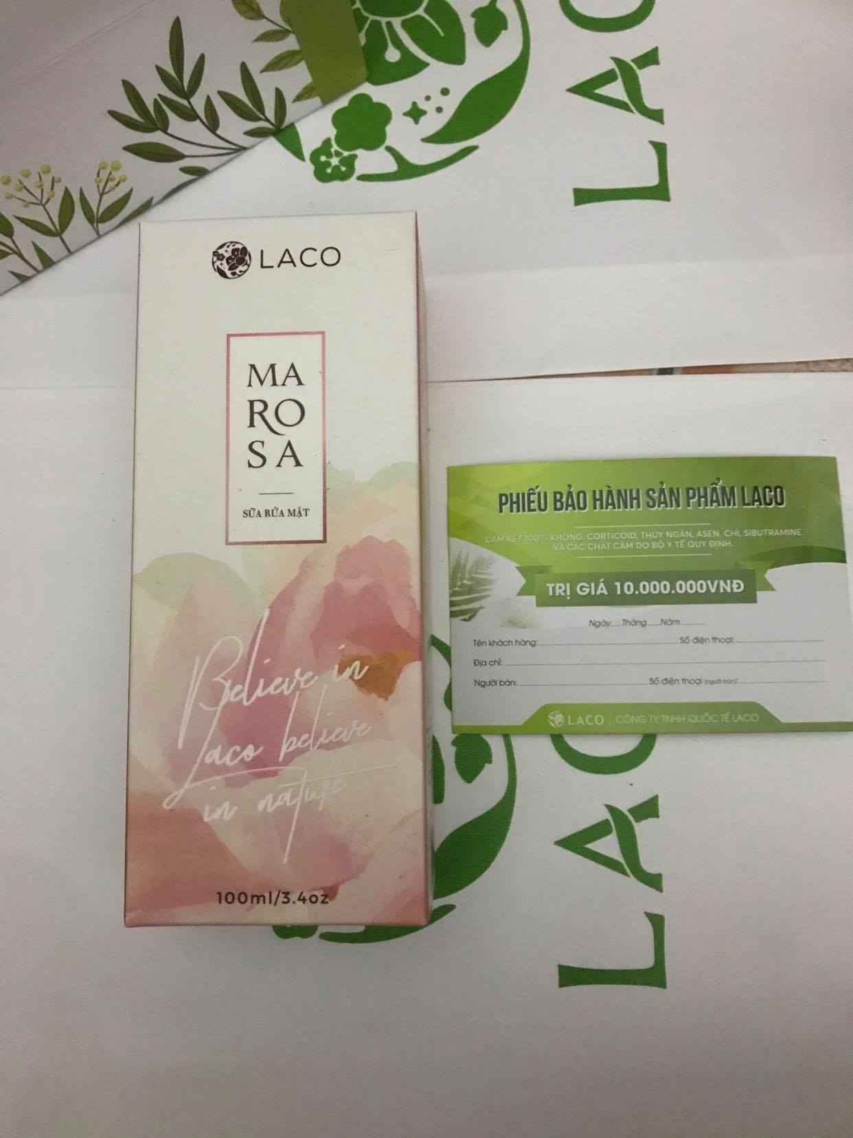 Sữa rửa mặt marosa - laco
