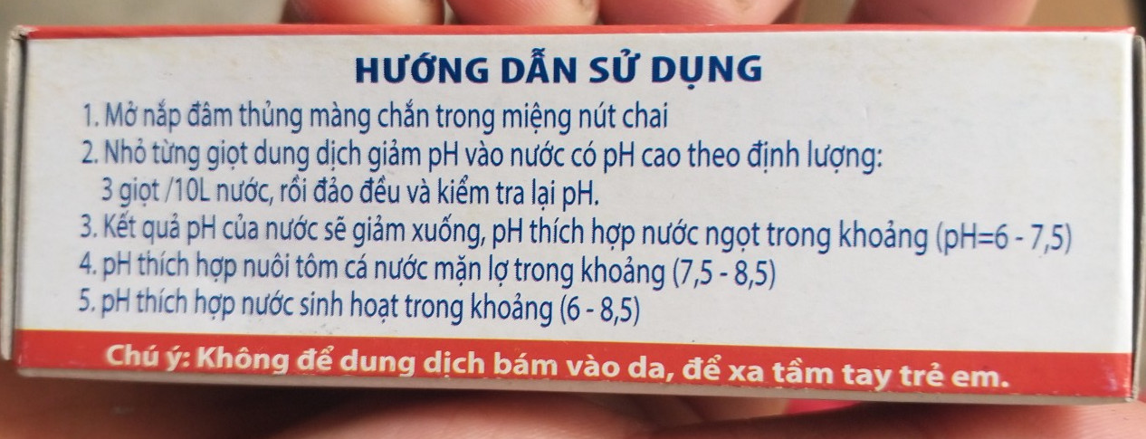 Dung dịch giảm pH THỦY PHƯỚC cho cá cảnh, chai 30ml