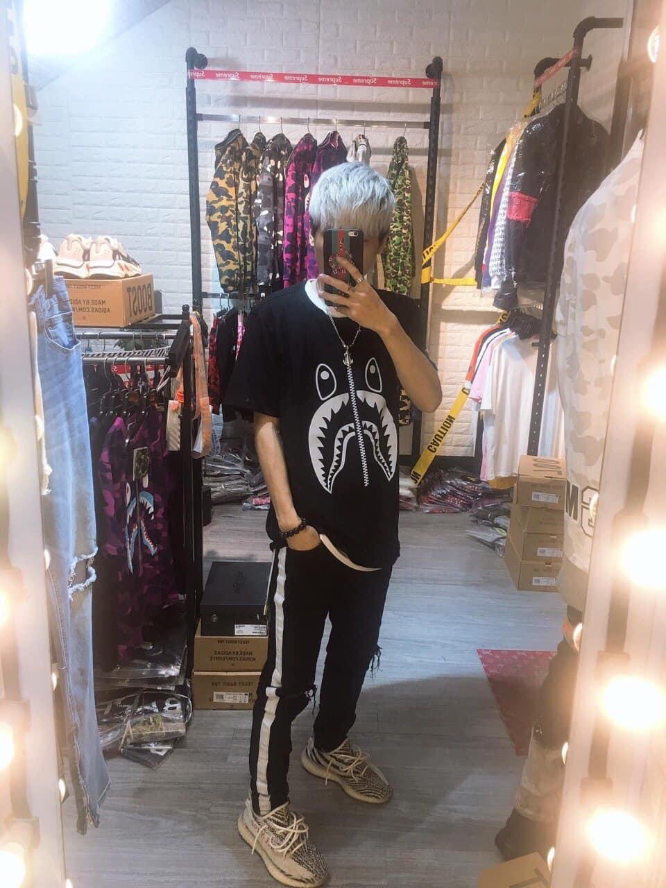 Áo Bape Phản Quang - Tee Bape Shark Cá mập phát sáng