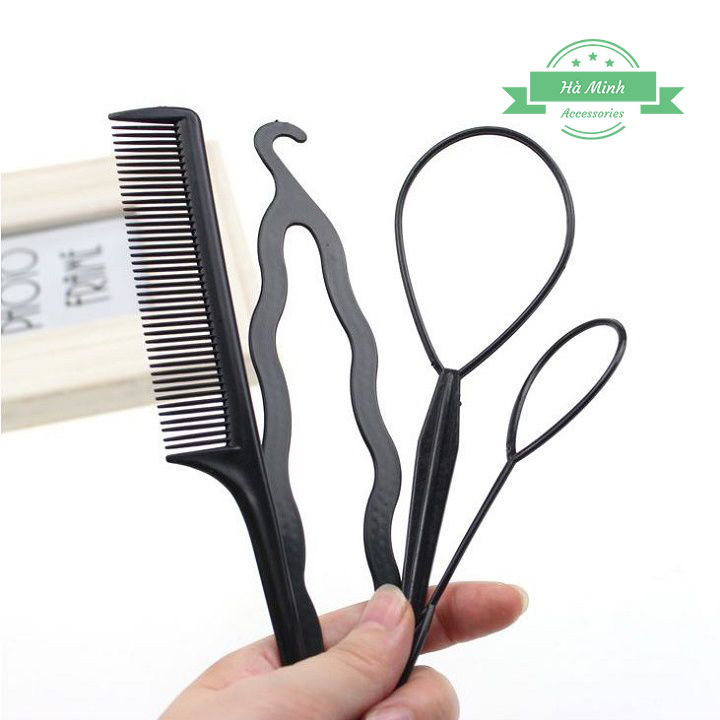 Bộ dụng cụ tạo kiểu tóc 4 món đa năng