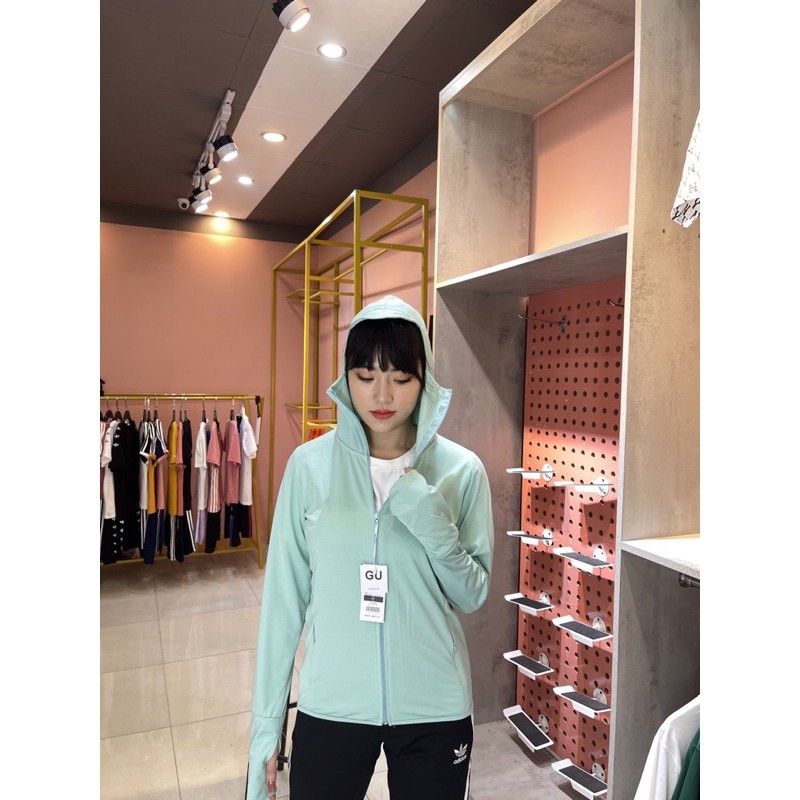 Áo chống nắng GU túi ZIP - Chất thun lanh dạng HẠT