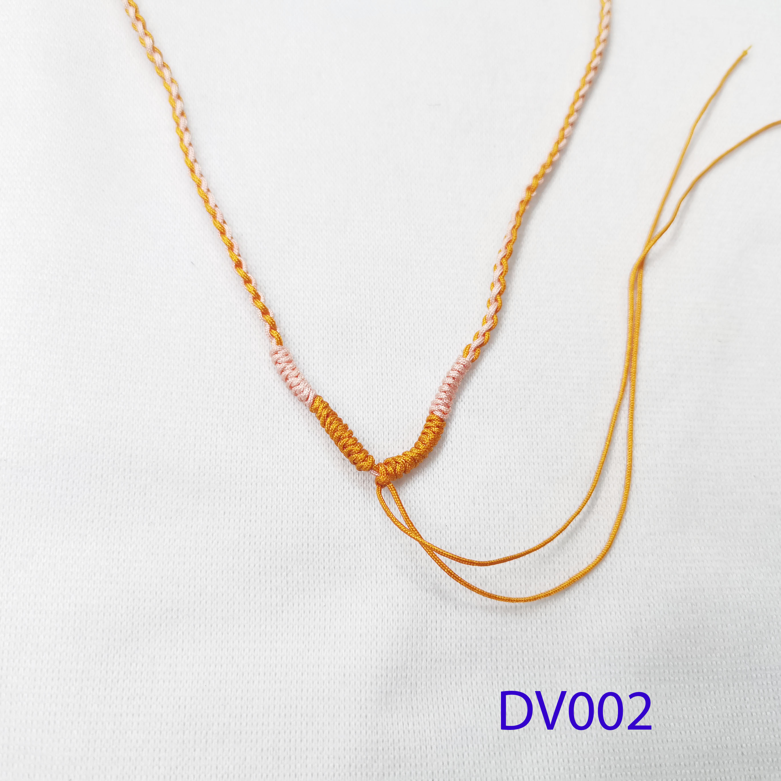 [HCM]Dây chuyền vải cam hồng dv002