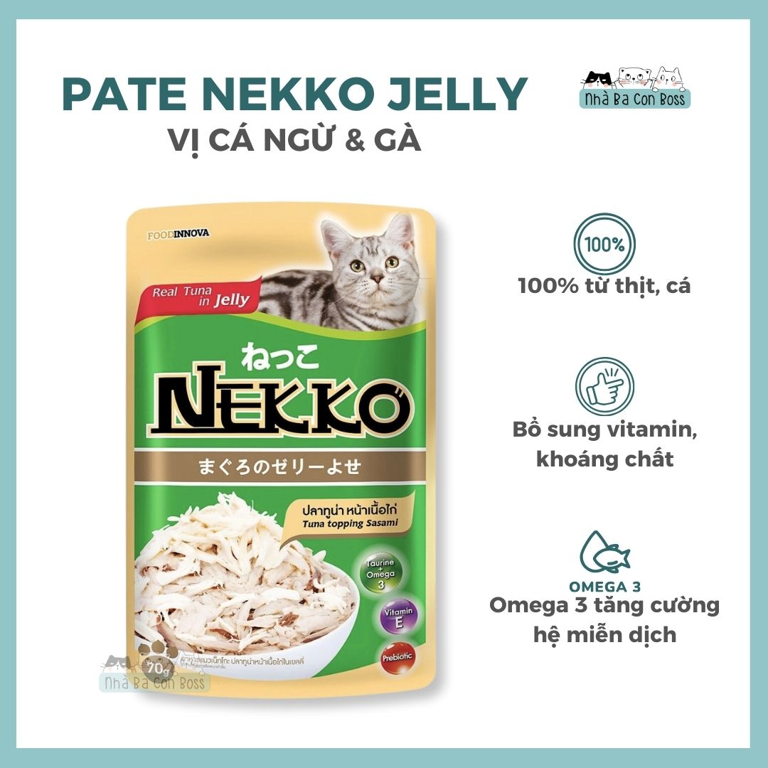 [Gói 70g] Pate Cho Mèo Nekko Jelly