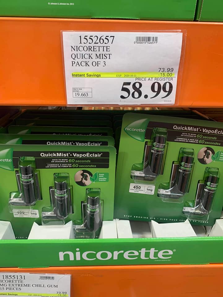 Xịt Nicorette Quick Mist 3 pack