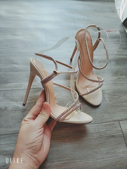 [HCM]Giày Sandal Cao Gót Đính Hạt 11P