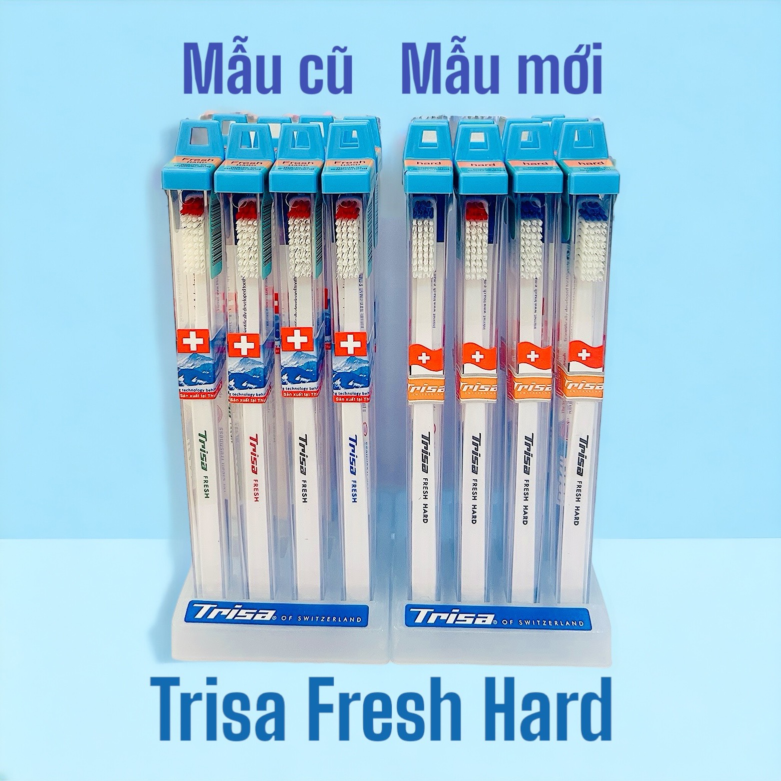 Bộ 4 Bàn Chải Đánh Răng Trisa Fresh Nhập Từ Thụy Sỹ ( Medium )