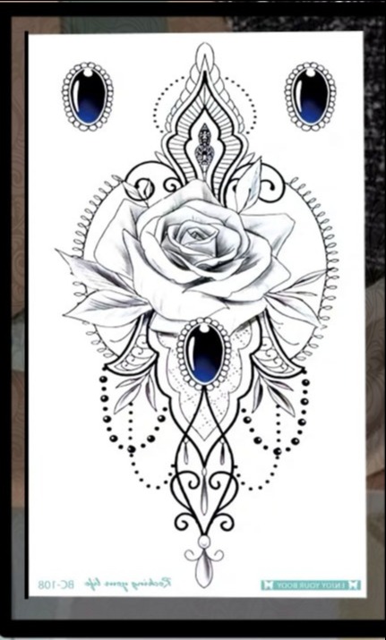 Hình Xăm Dán Họa Tiết Lưng Nữ mã BC (24x14cm)