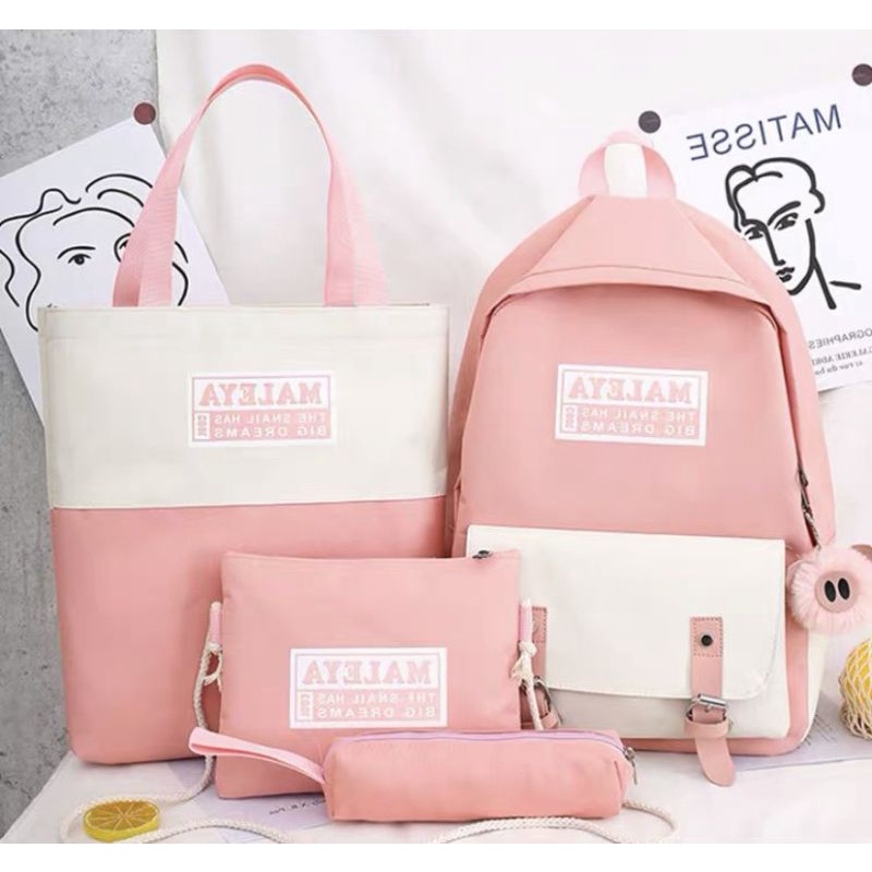 Set balo 4 món - maileya vừa a4