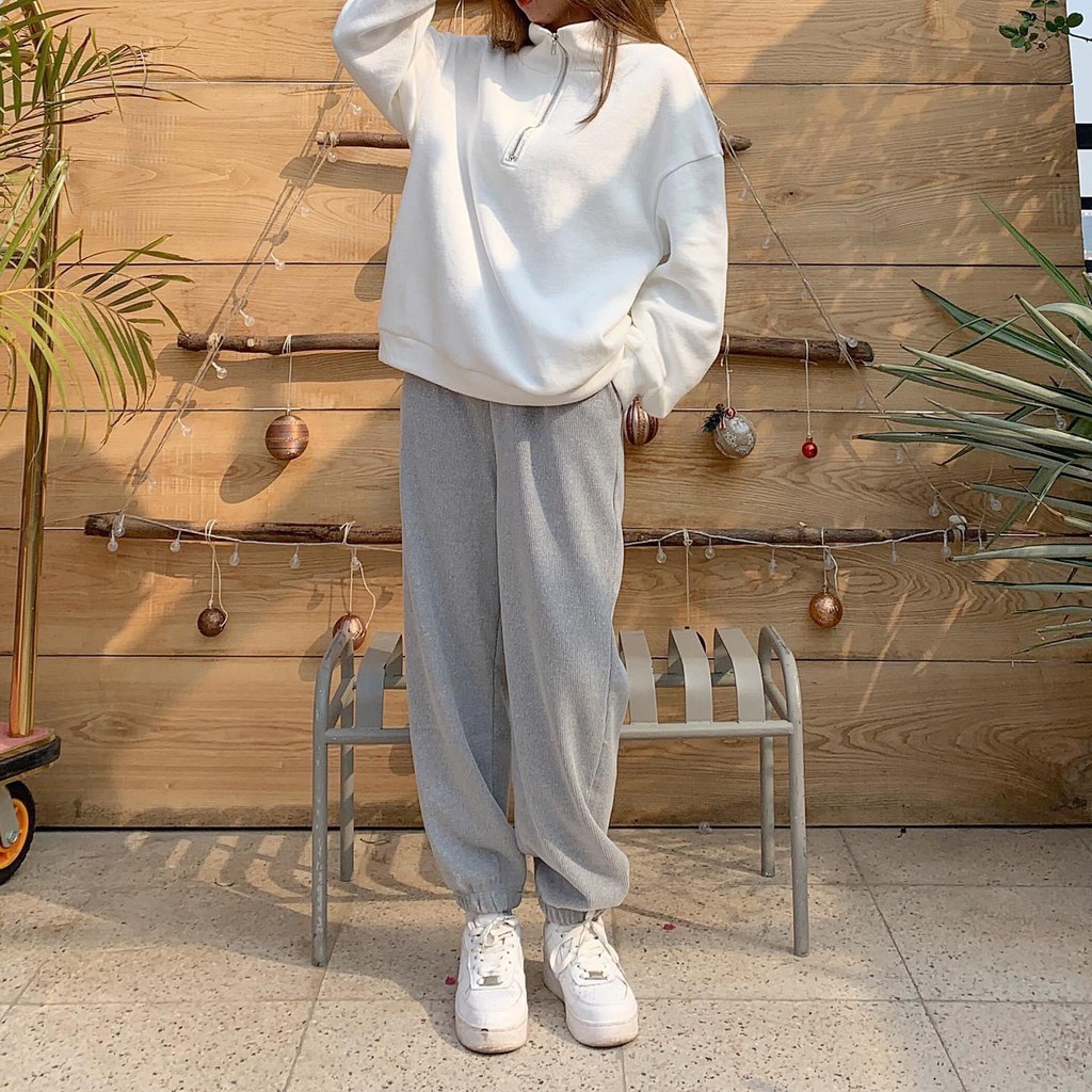 Quần Jogger nỉ NHUNG dày dặn dễ mặc