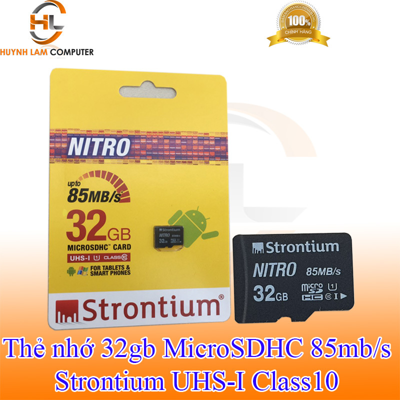 Thẻ nhớ 32GB - Thẻ nhớ 32GB Strontium MicroSDHC Class10 up to 85MB/s
