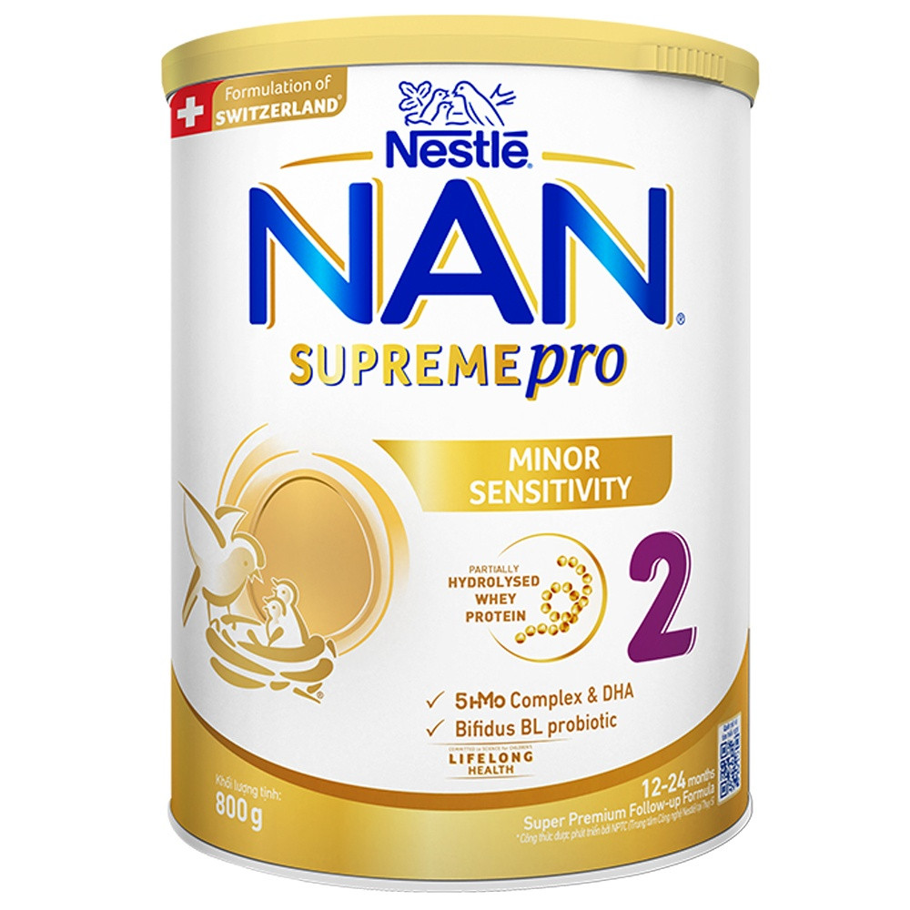Sữa bột Nan Supreme 2 5HMO 800g Mới