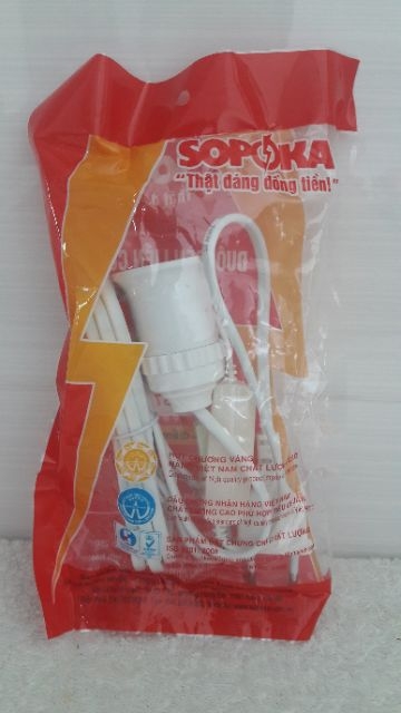 Đuôi/đui đèn kèm công tắc Sopoka dây dài 2,5m