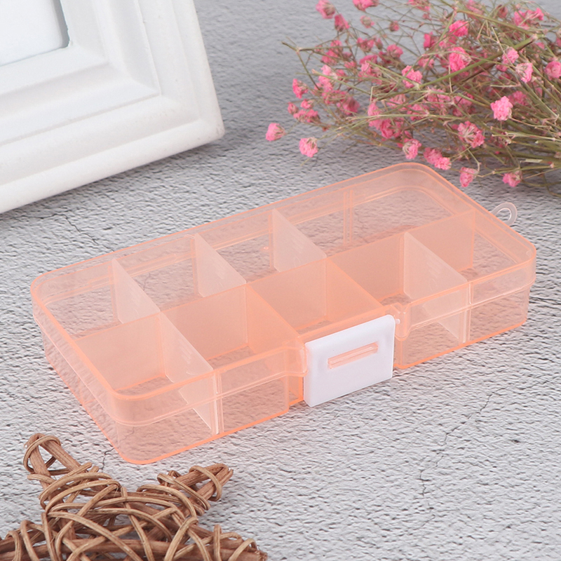 Maelovely Hộp đựng đồ bằng nhựa 10 ngăn có thể điều chỉnh Hộp đựng đồ trang sức hình vít
