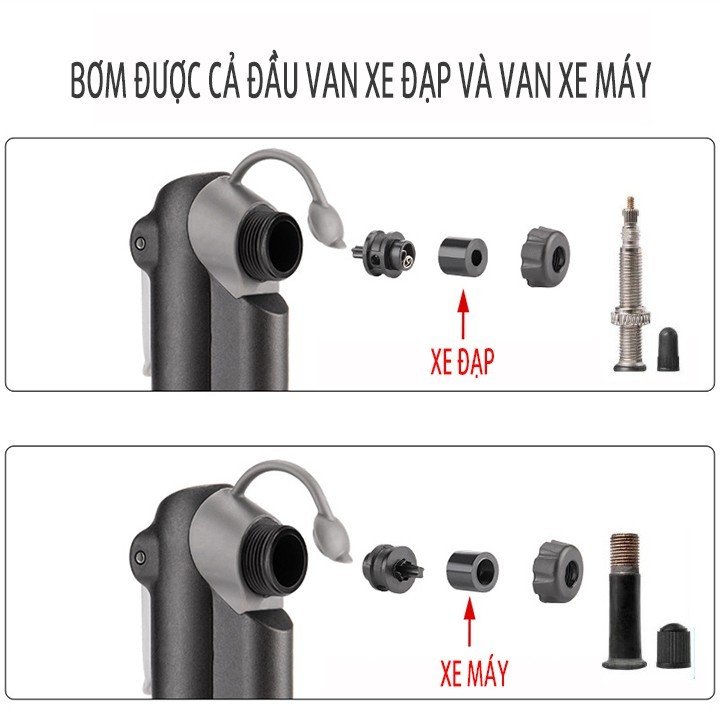 Bơm xe đạp mini bơm tay Giyo 04S