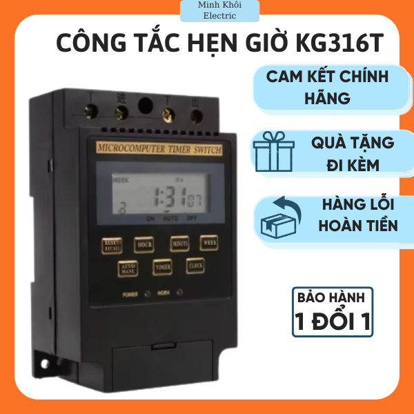 Bộ công tắc hẹn giờ tắt mở thiết bị tự động KG316T ổ cắm hẹn giờ ,công tắc điện thông minh,thiết bị hẹn giờ