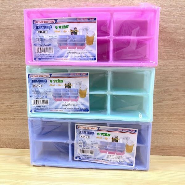 Combo 5 khuôn rau câu , khay đá , làm bánh 6 lỗ lớn