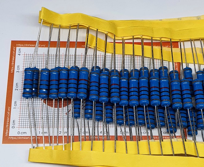 Điện trở vạch 2W 1% chân đồng các giá trị (dây 10 chiếc)