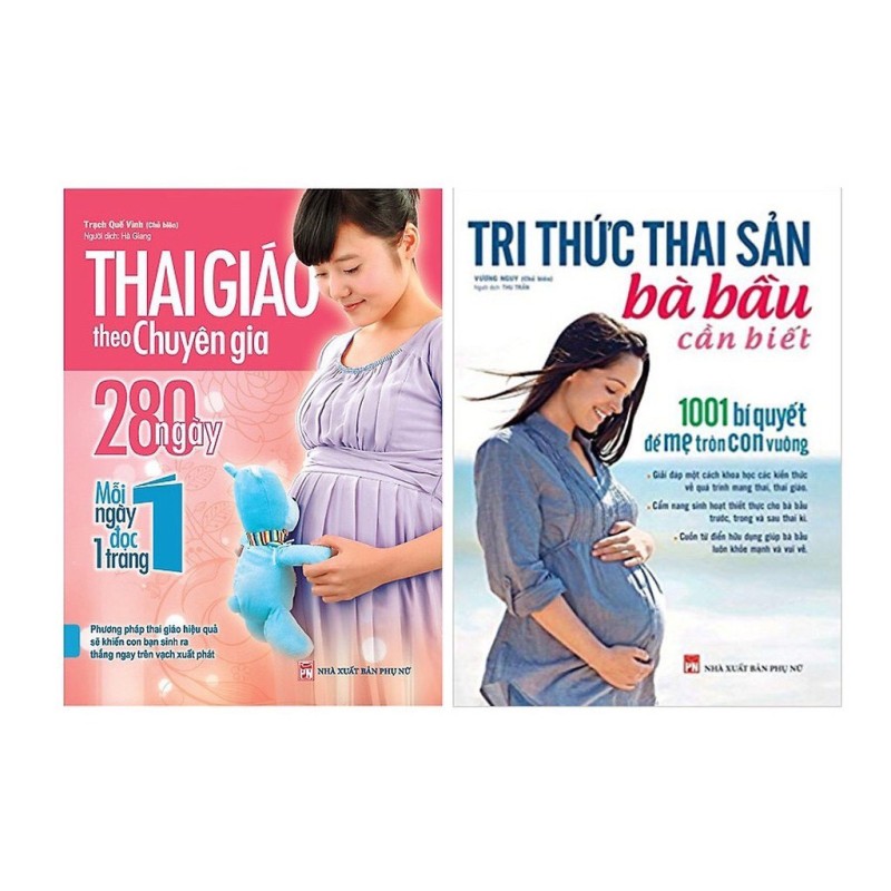 Sách - Combo Cẩm Nang Thai Giáo ( Thai Giáo Chuyên Gia 280 Ngày + Tri Thức Thai Sản Bà Bầu Cần Biết