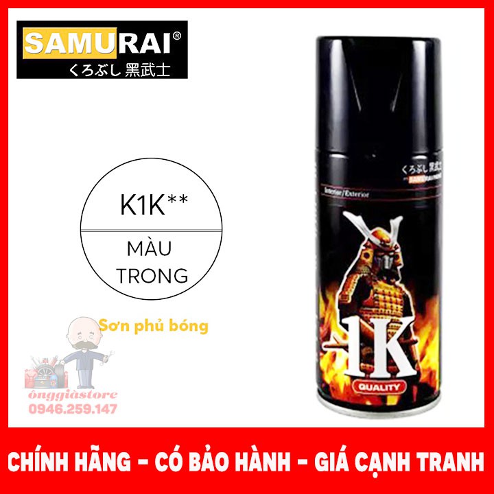SƠN SAMURAI PHỦ BÓNG K1K - SƠN PHỦ MÀU TRONG