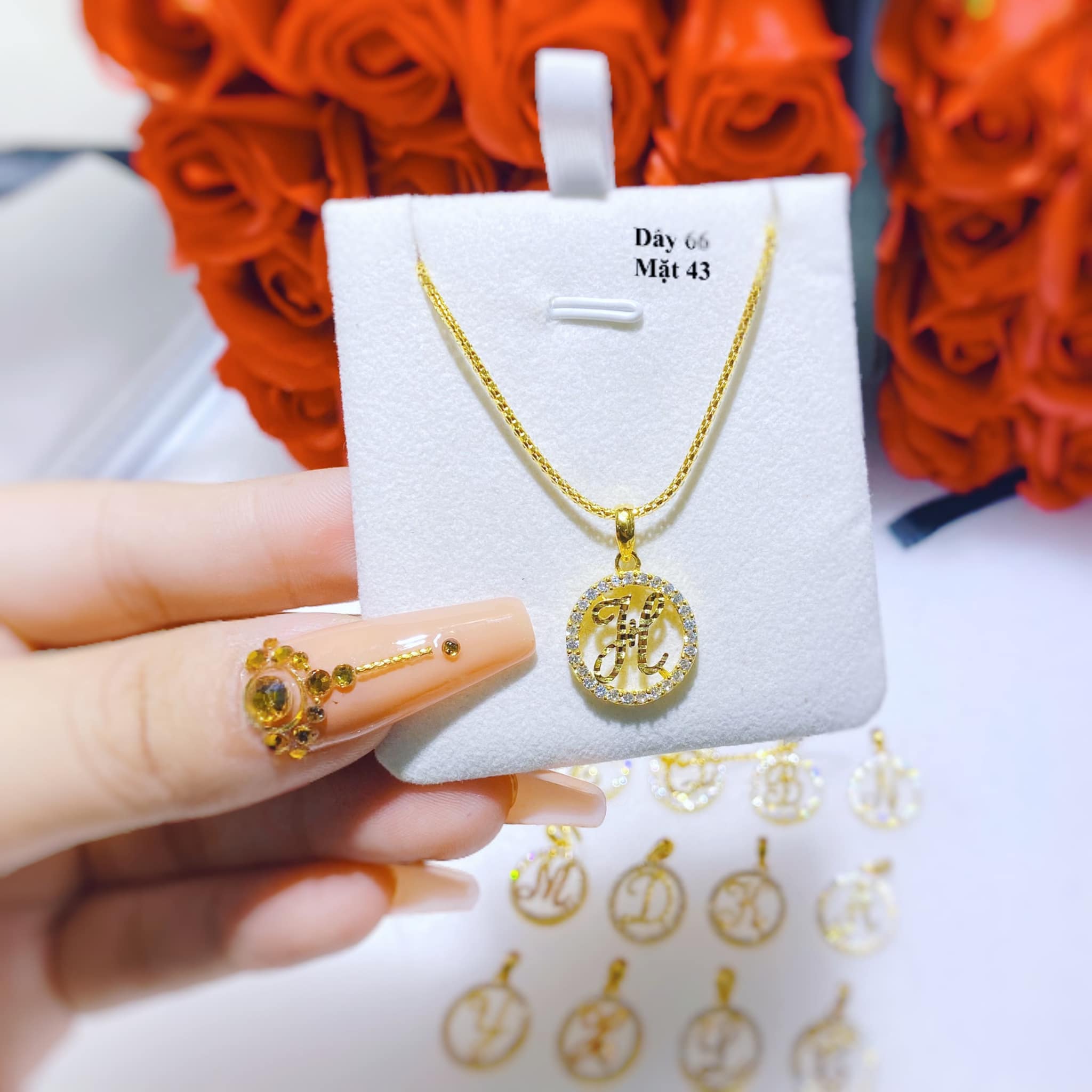 Dây chuyền nữ Vàng bạc an chi cam kết sản phẩm chuẩn vàng tây bảo hành có hoá đơn tiệm vàng