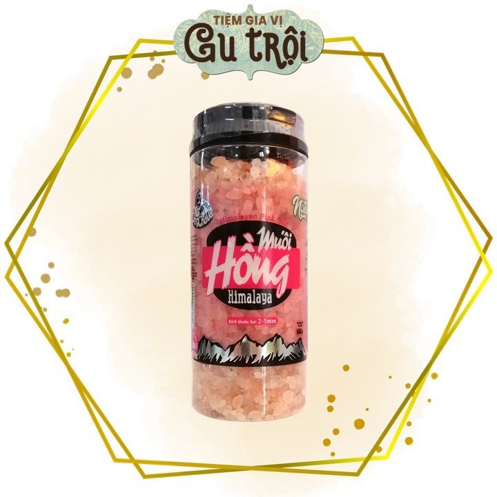 Muối hồng Himalya 600g (2 - 5mm) (Hũ)