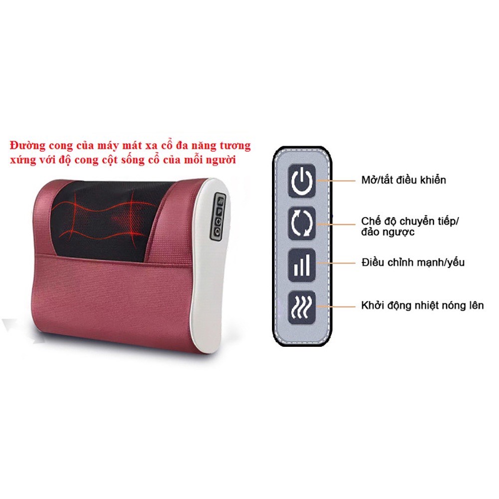 Gối Massage Hồng Ngoại 16 Bi Cao Cấp