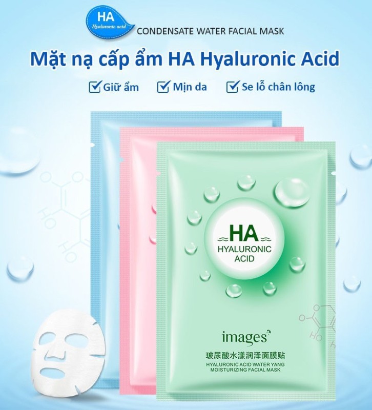 Combo 3 Miếng Mặt Nạ Giấy HA Images - Cấp Ẩm,Dưỡng Trắng,Ngăn Lão Hóa Da giá rẻ