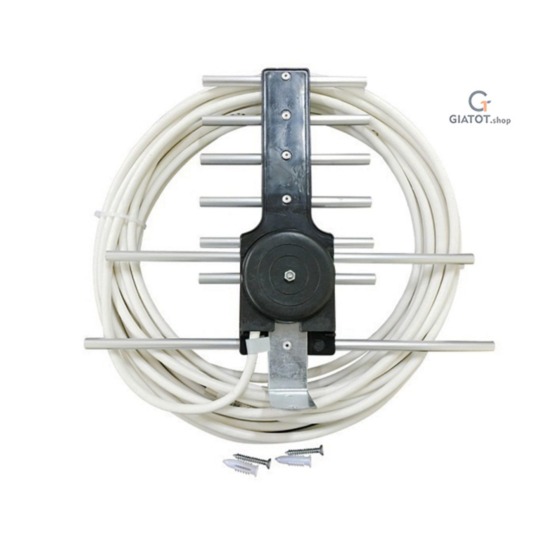 [Nhập ELMAY21 giảm 10% tối đa 200k đơn từ 99k]Anten thông minh thu sóng DVB T2 + 15m dây cáp có đúc sẵn jack