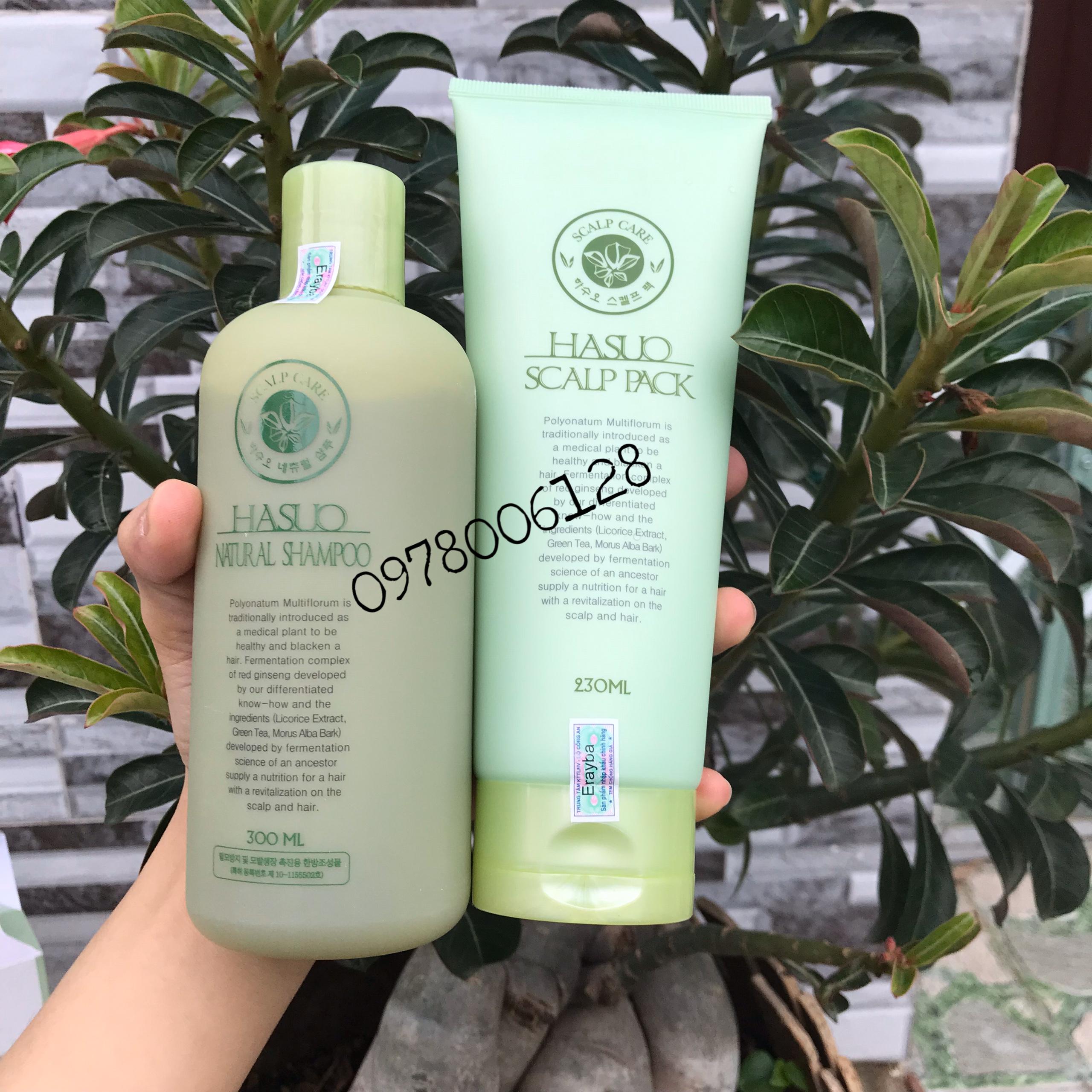 Combo gội xả chống rụng tóc và kích thích mọc tóc Hasuo 300ml/230ml