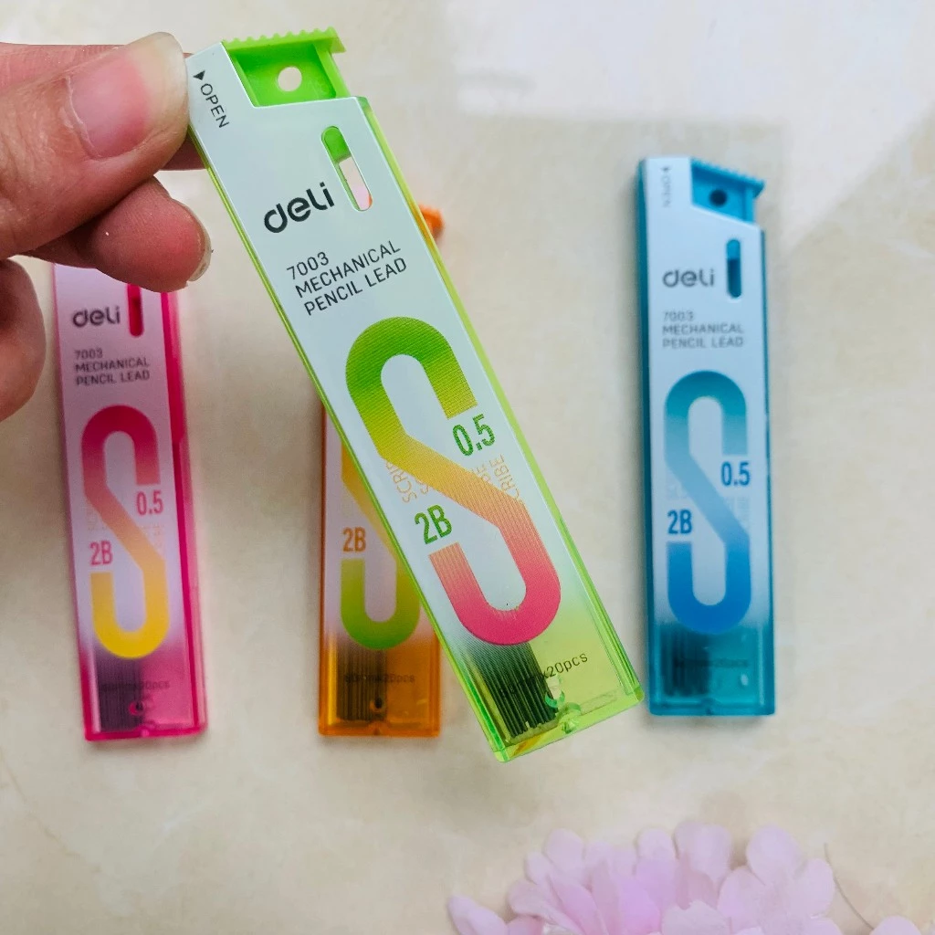Ruột bút chì kim E7003/E7004 Deli, ngòi chì kim, lõi chì bấm nhỏ gọn tiện lợi