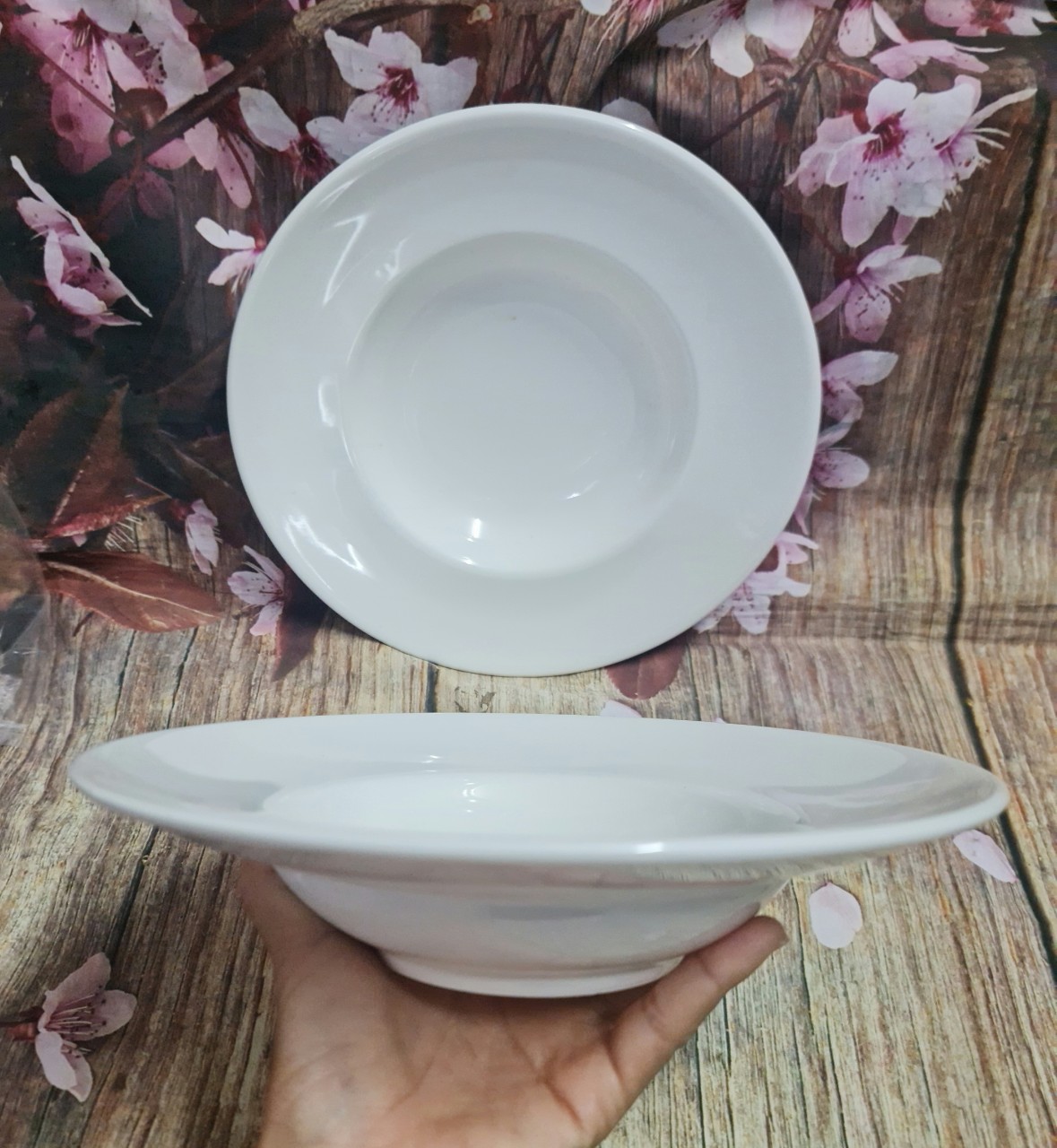 Dĩa súp sâu 24cm sứ Minh Long - dĩa súp sâu 24cm minh long
