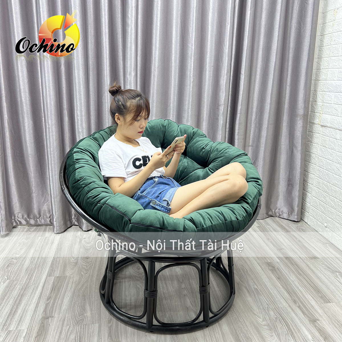 (FREE SHIP) Ghế papasan Thư giãn cao cấp mây xịn 100%(full ghế và đệm)