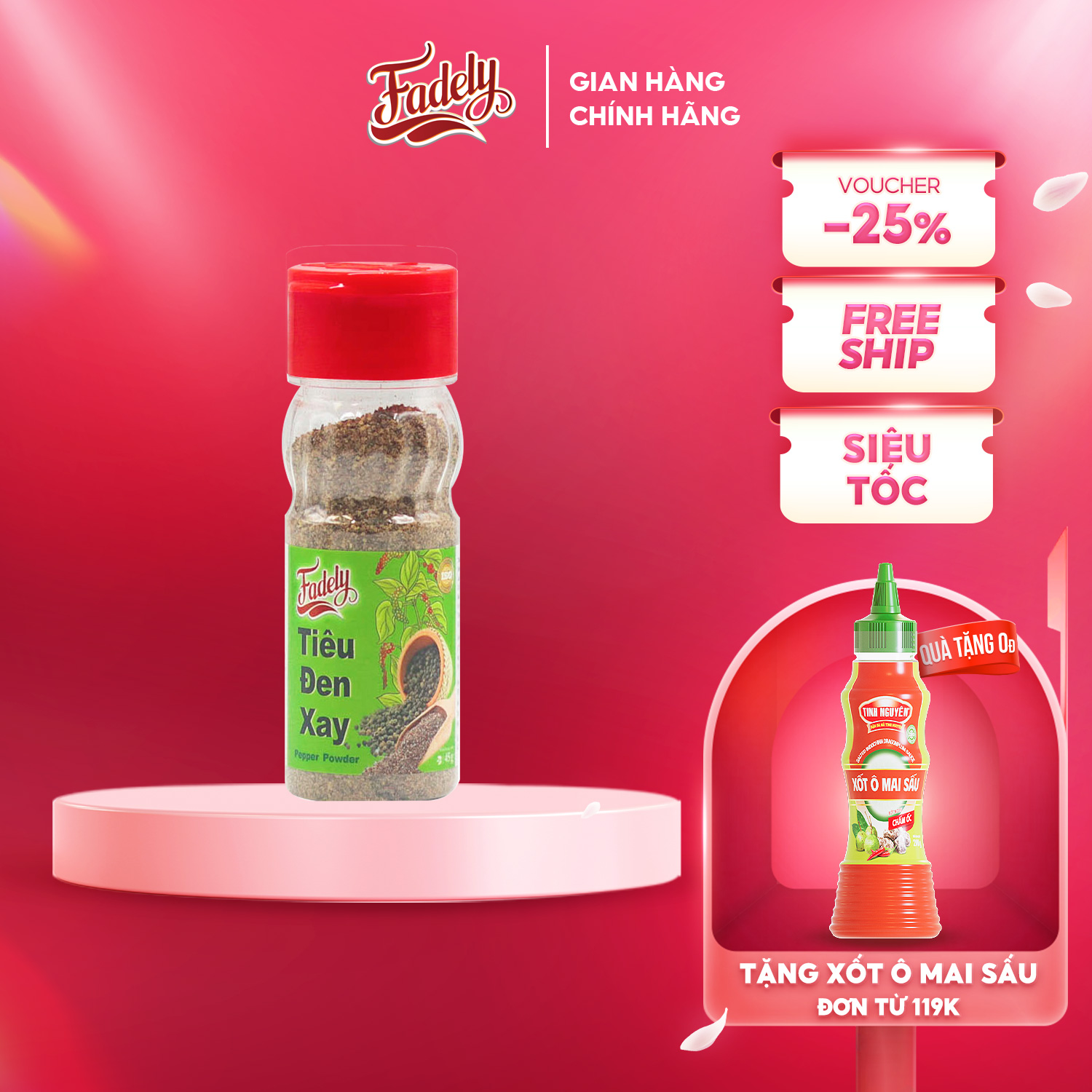 Tiêu Đen Xay Fadely (45g)