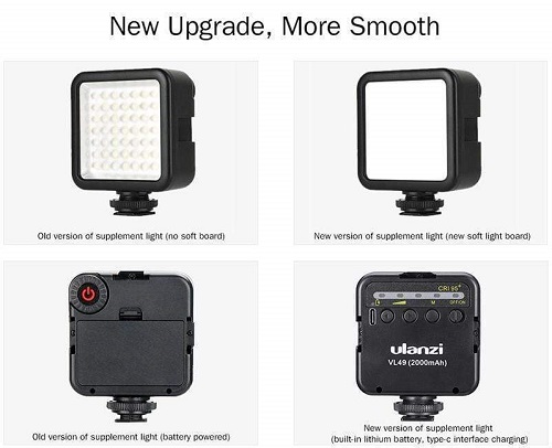 Đèn Ulanzi VL49 Mini LED Video Light - [Tặng kèm đèn LED]