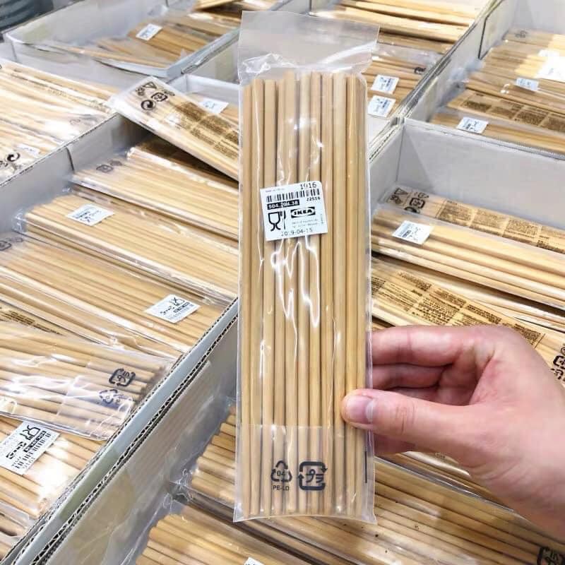 Bộ 10 đôi đũa tre medhjalare ikea