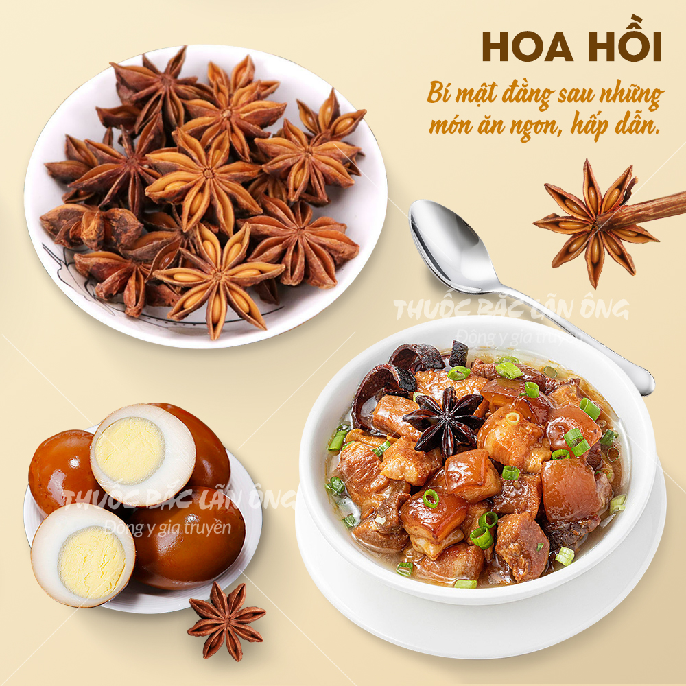 Hoa hồi 100g, đại hồi khô thơm nồng tự nhiên, gia vị cho nhiều món ngon