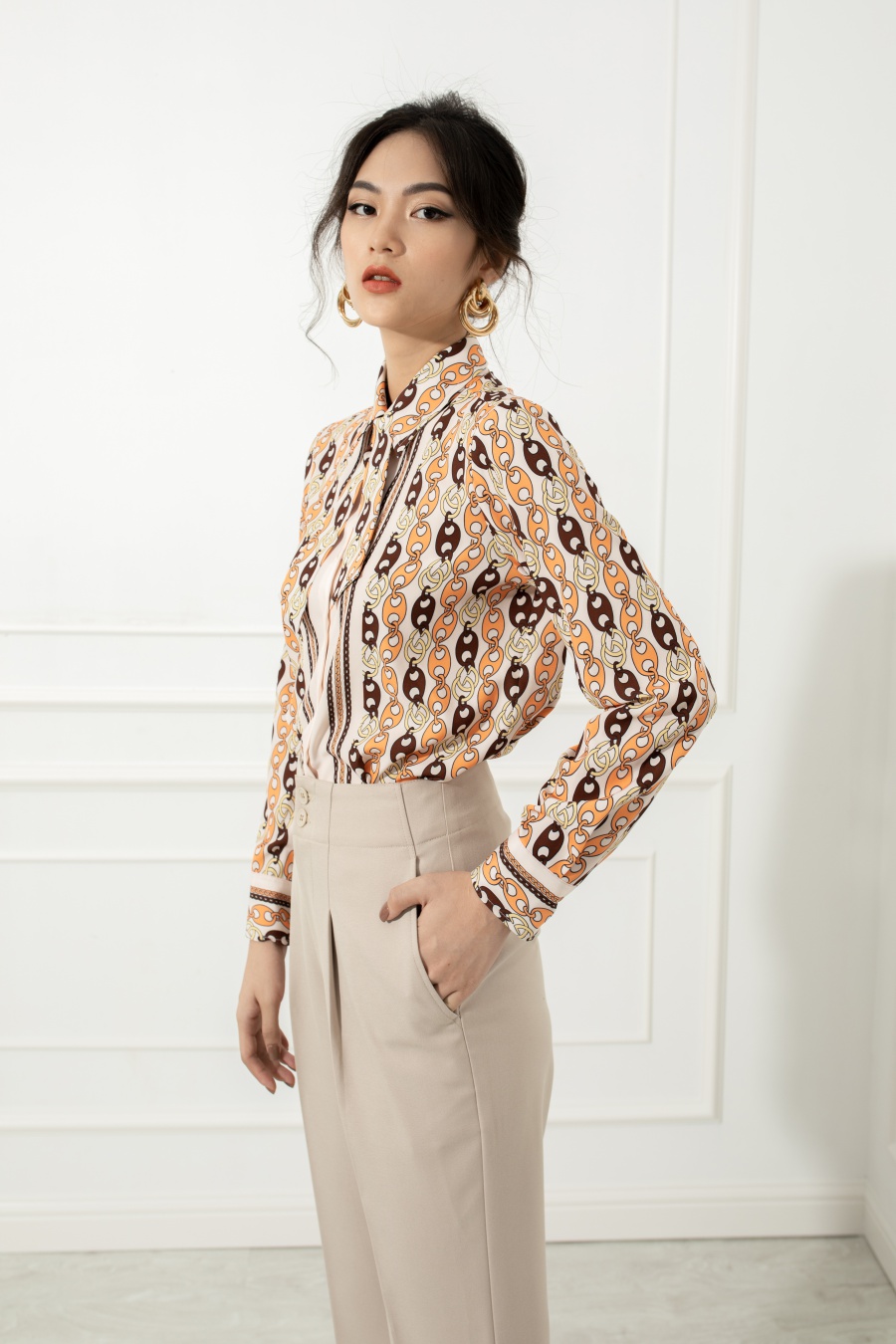 Masara quần baggy màu xám