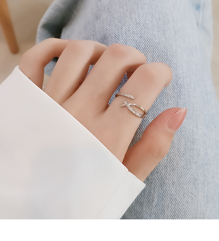 Nhẫn bạc ý dạng hở DaLiA Jewelry cá tính