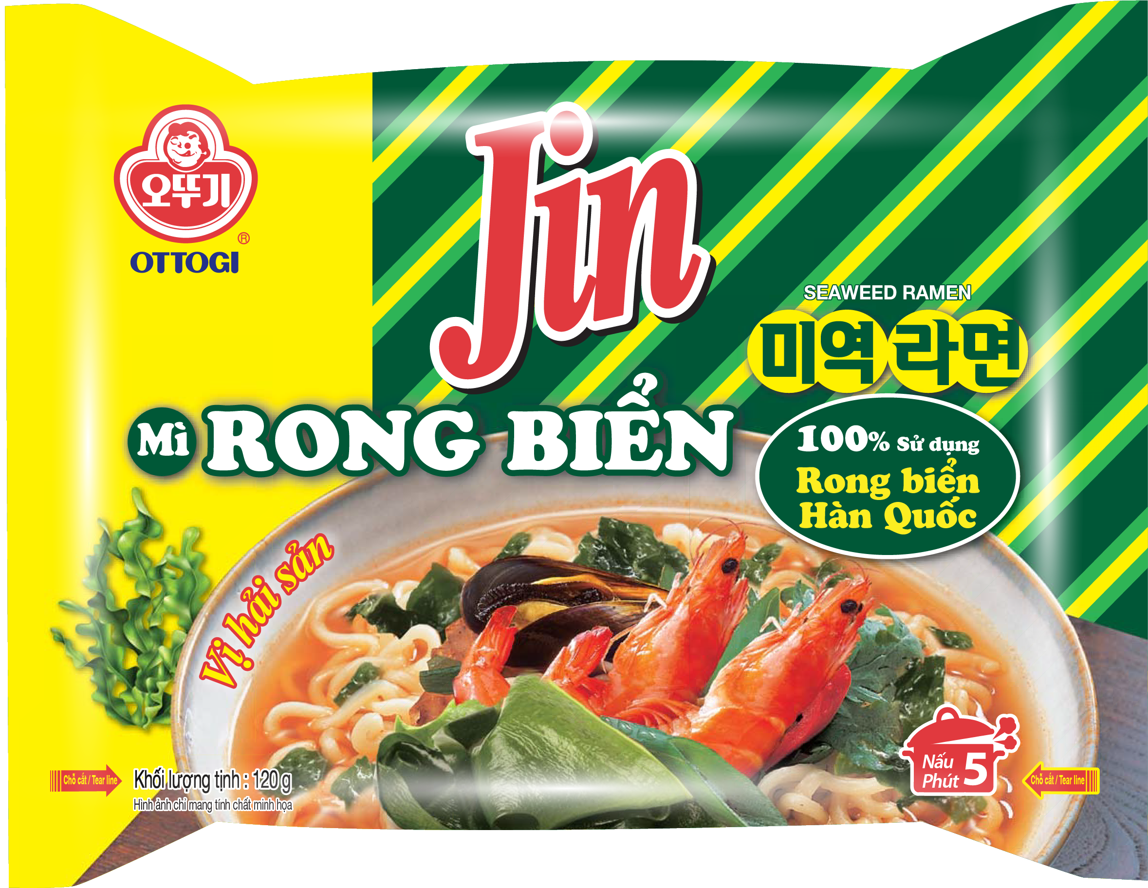 Mì Rong Biển Ottogi Vị Hải Sản 120g