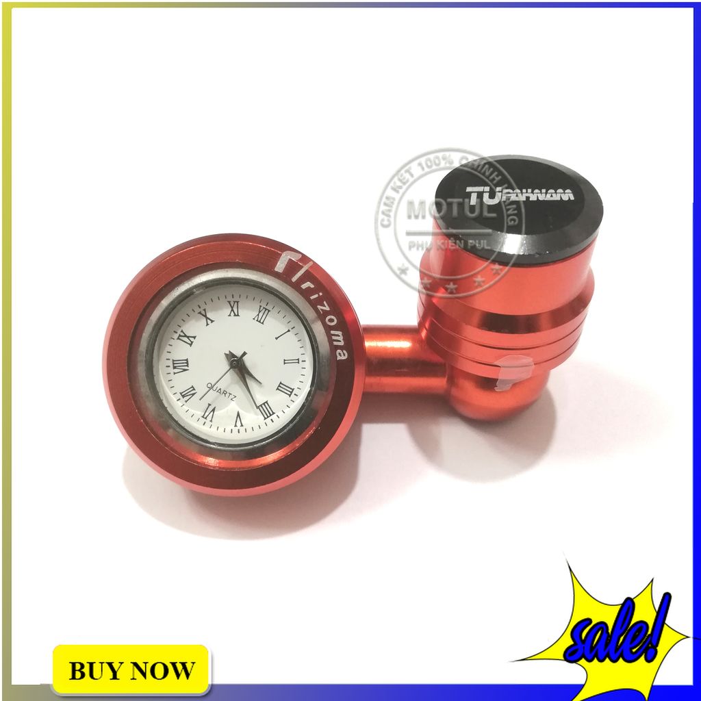 Đồng hồ gắn chân gương xe máy chống nước